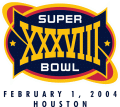 Super Bowl XXXVIII Logo Iron On Transfer