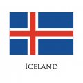 Iceland flag logo Iron On Transfer