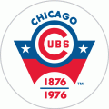 Chicago Cubs 1976 Anniversary Logo Print Decal