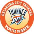 Oklahoma City Thunder custom Customized Logo Print Decal