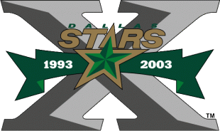 Dallas Stars 2002 03 Anniversary Logo Iron On Transfer