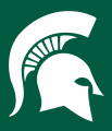 Michigan State Spartans 1977-Pres Primary Dark Logo Print Decal