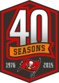 Tampa Bay Buccaneers 2015 Anniversary Logo Print Decal