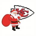 Kansas City Chiefs Santa Claus Logo Print Decal