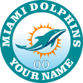 Miami Dolphins Customized Logo Iron On Transfer