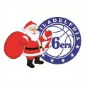 Philadelphia 76ers Santa Claus Logo Iron On Transfer