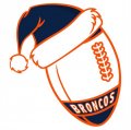 Denver Broncos Football Christmas hat logo Iron On Transfer