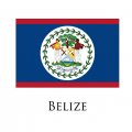 Belize flag logo Print Decal