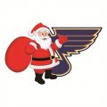 St. Louis Blues Santa Claus Logo Iron On Transfer