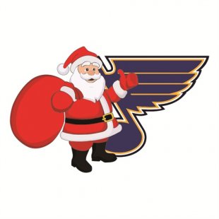 St. Louis Blues Santa Claus Logo Print Decal