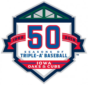 Iowa Cubs 2018 Anniversary Logo Iron On Transfer