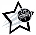 San Antonio Spurs Basketball Goal Star logo Iron On Transfer