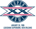 Super Bowl XX Logo Iron On Transfer