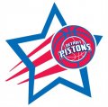 Detroit Pistons Basketball Goal Star logo Iron On Transfer