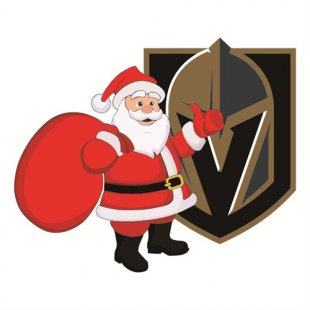 Vegas Golden Knights Santa Claus Logo Print Decal