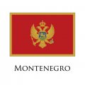 Montenegro flag logo Iron On Transfer