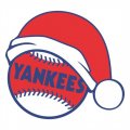 New York Yankees Baseball Christmas hat logo Print Decal