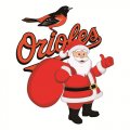 Baltimore Orioles Santa Claus Logo Iron On Transfer