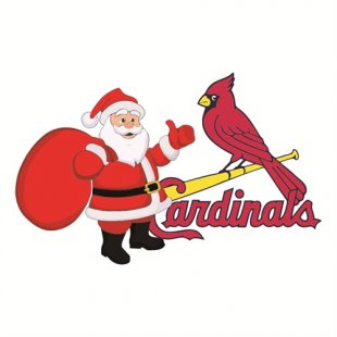 St. Louis Cardinals Santa Claus Logo Iron On Transfer