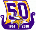 Minnesota Vikings 2010 Anniversary Logo Print Decal