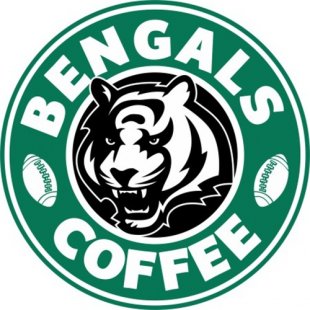 Cincinnati Bengals starbucks coffee logo Print Decal