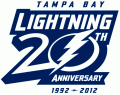 Tampa Bay Lightning 2012 13 Anniversary Logo Iron On Transfer