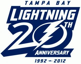 Tampa Bay Lightning 2012 13 Anniversary Logo Print Decal