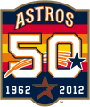 Houston Astros 2012 Anniversary Logo Iron On Transfer