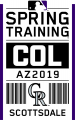 Colorado Rockies 2019 Event Logo Print Decal