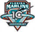 Miami Marlins 2003 Anniversary Logo Print Decal