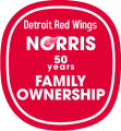 Detroit Red Wings 1981 82 Anniversary Logo Iron On Transfer