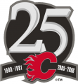 Calgary Flames 2005 06 Anniversary Logo Iron On Transfer