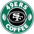 San Francisco 49ers starbucks coffee logo Iron On Transfer