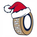 Florida Panthers Hockey ball Christmas hat logo Print Decal