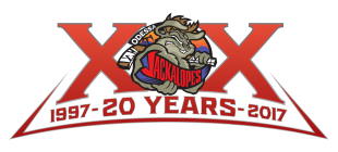 Odessa Jackalopes 2016 17 Anniversary Logo Print Decal