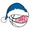 Los Angeles Clippers Basketball Christmas hat logo Iron On Transfer