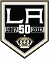Los Angeles Kings 2016 17 Anniversary Logo Iron On Transfer
