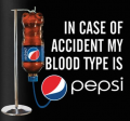 Blood type pepsi logo 8 inches Print Decal