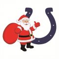 Indianapolis Colts Santa Claus Logo Print Decal