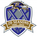 Baltimore Ravens 2015 Anniversary Logo Iron On Transfer