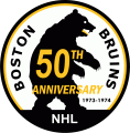 Boston Bruins 1973 74 Anniversary Logo Print Decal