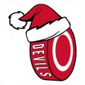 New Jersey Devils Hockey ball Christmas hat logo Print Decal