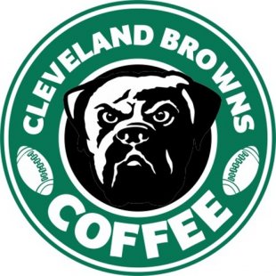 Cleveland Browns starbucks coffee logo Print Decal